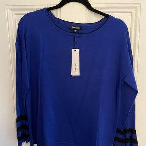 Blue & Black Knit Top | 525 America | business casual